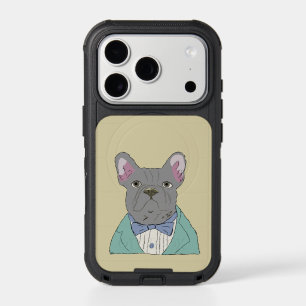 Gray French Bulldog iPhone 17 Pro Case
