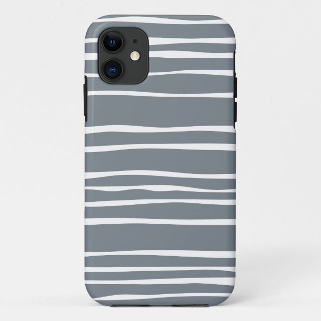 Gray Funky Striped iPhone 5/5S Case (Back)