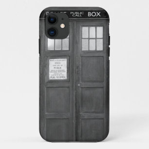 Gray Funny Phone Booth Call Box iPhone 11 Case