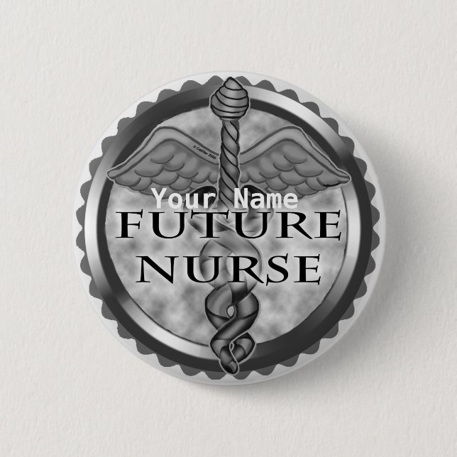 Gray Future Nurse Button (Front)