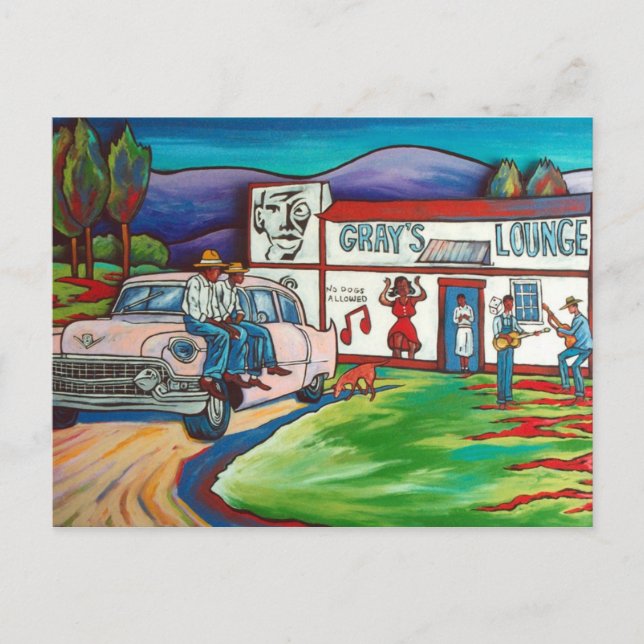 Gray Gallery: Juke Joint Jam Lounge Postcard (Front)