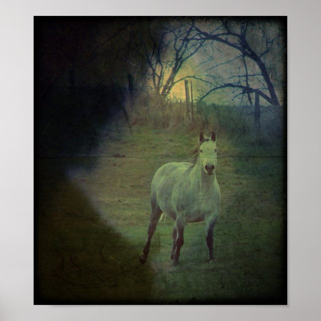 Gray Gallop Grunge Poster (Front)