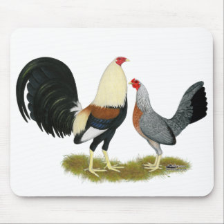 Gray Game Fowl Pair Mouse Pad