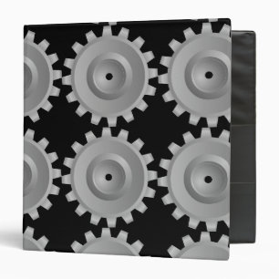 Gray Gear 3 Ring Binder