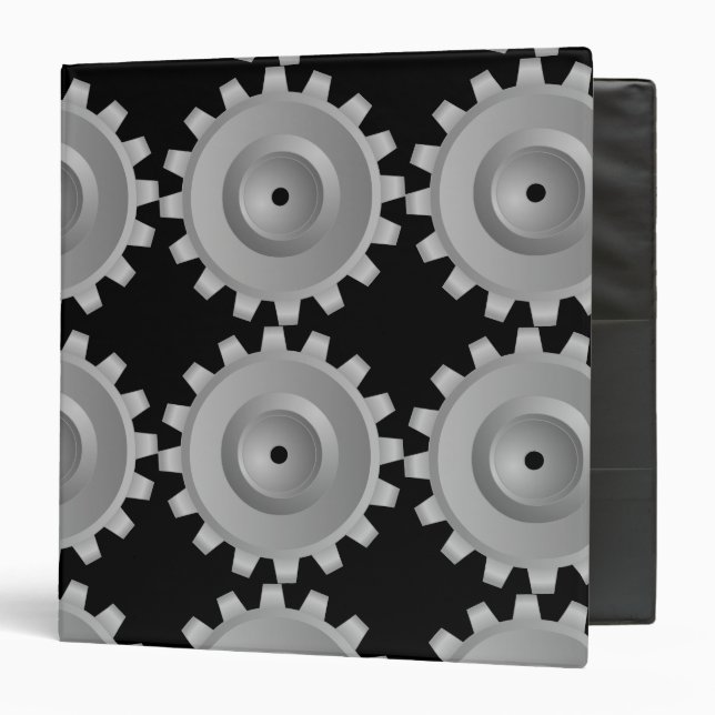 Gray Gear 3 Ring Binder (Front/Inside)