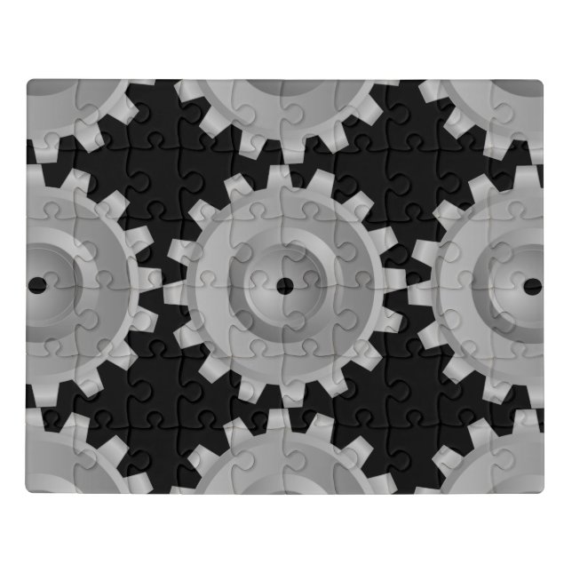 Gray Gear Jigsaw Puzzle (Puzzle Horizontal)