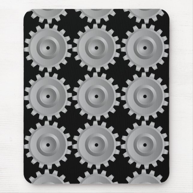 Gray Gear Mouse Pad (Front)