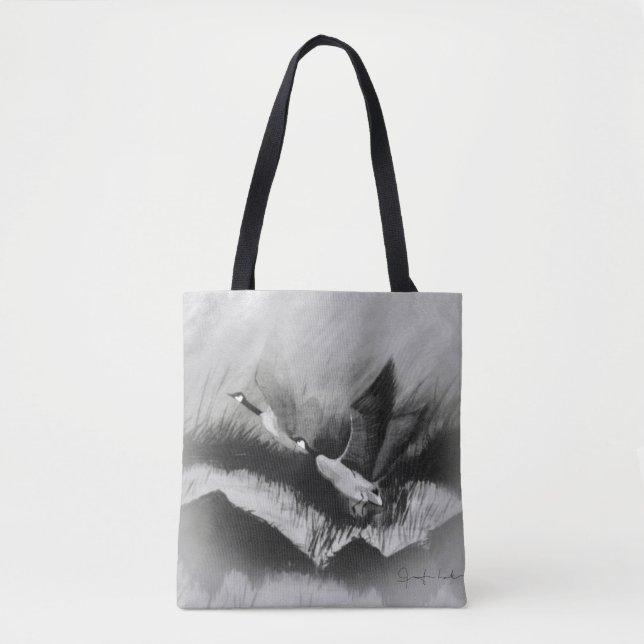 Gray Geese Tote Bag (Front)