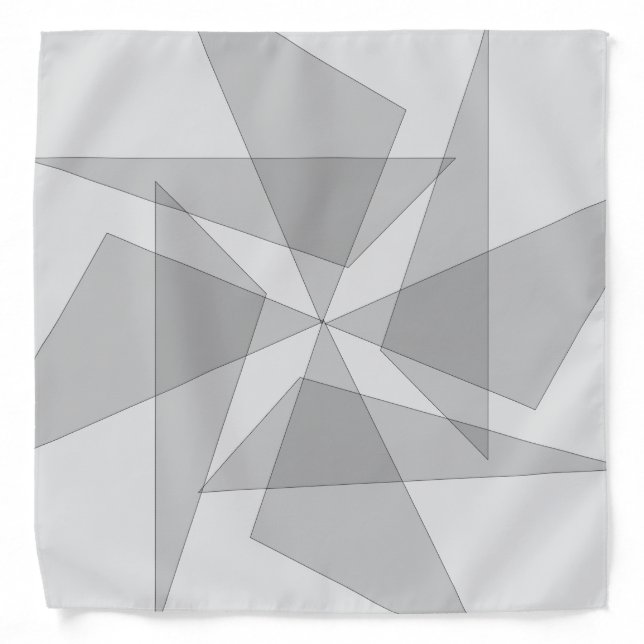 Gray Geometric  Bandana (Front)