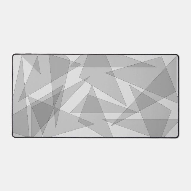 Gray Geometric  Desk Mat (Front)
