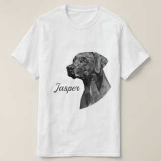 Gray Geometric Dog Add Name T-Shirt