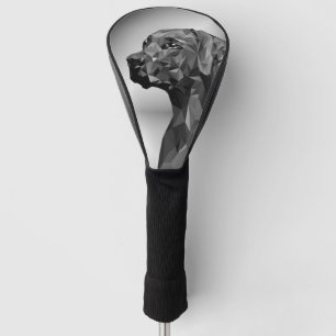 Gray Geometric Dog Golf Head Cover