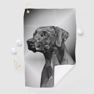 Gray Geometric Dog Golf Towel
