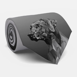 Gray Geometric Dog  Neck Tie