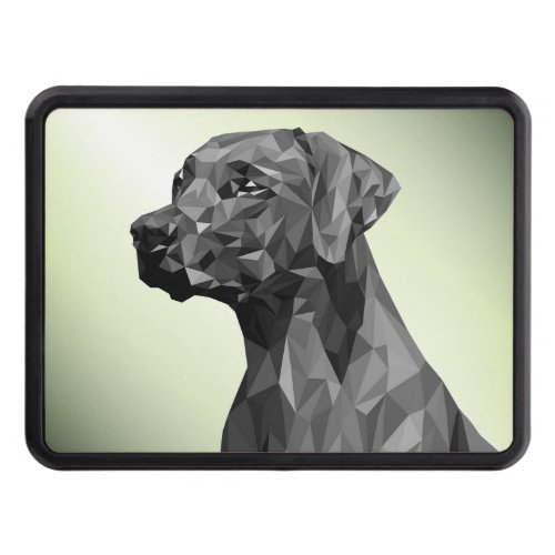 Gray Geometric Dog on green Hitch Cover