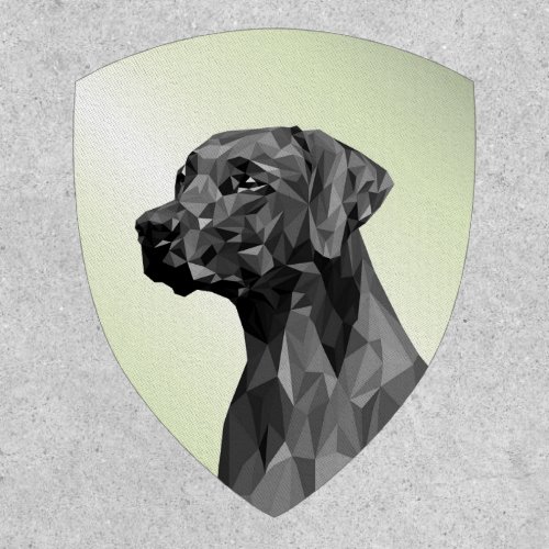 Gray Geometric Dog on Green Patch