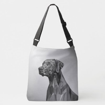 Gray Geometric Dog on Silver