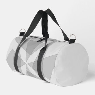 Gray Geometric  Duffle Bag