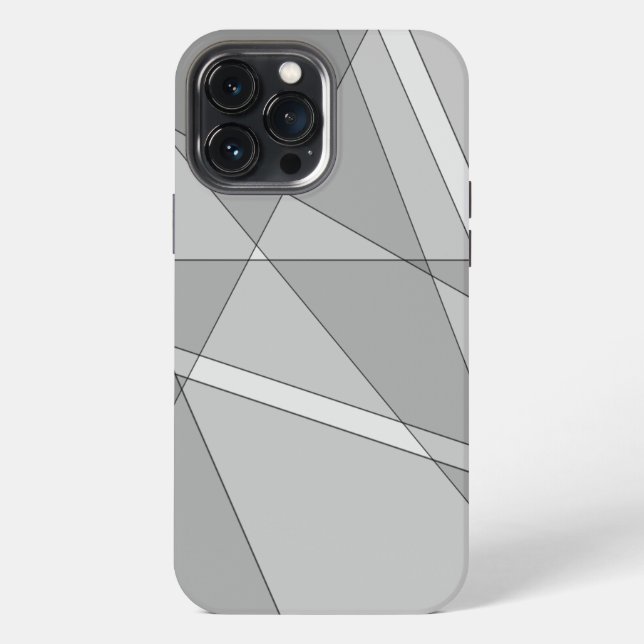 Gray Geometric  Iphone Case (Back)