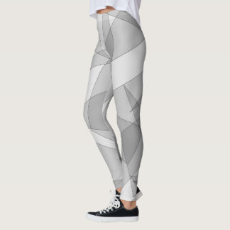 Gray Geometric  Leggings