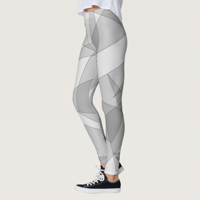 Gray Geometric  Leggings (Left)