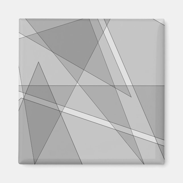 Gray Geometric  Magnet (Front)