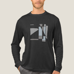 Gray Geometric MCM-inspired Abstract Art Small Tri-Blend Shirt