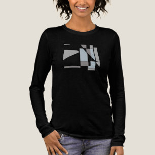 Gray Geometric MCM-inspired Abstract Art Small Tri-Blend Shirt
