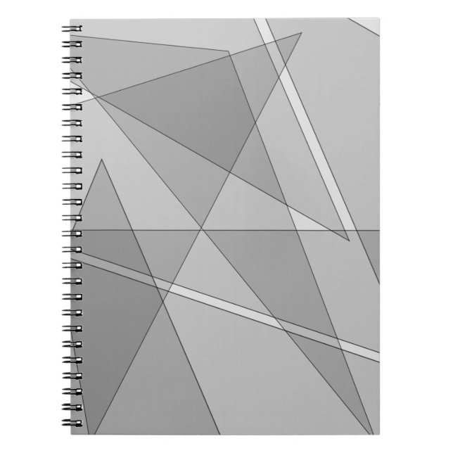 Gray Geometric  Notebook (Front)