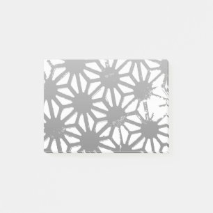 Gray geometric pattern post-it notes
