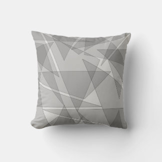 Gray Geometric Throw Pillow