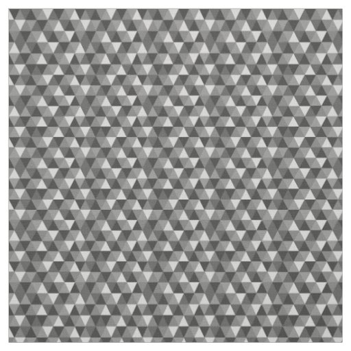 Gray Geometric Triangles Pattern Fabric
