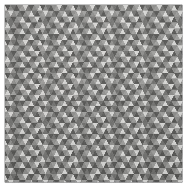 Gray Geometric Triangles Pattern Fabric (Swatch)