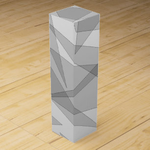 Gray Geometric  Wine Box