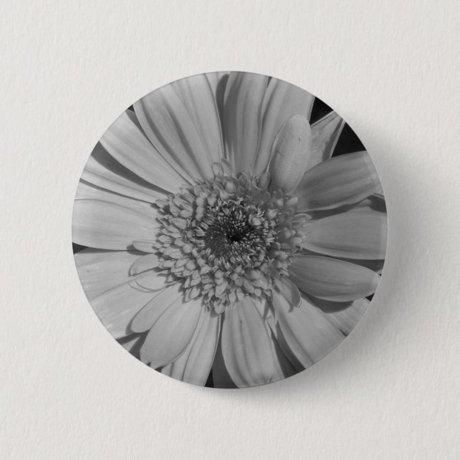 Gray Gerbera Button (Front)