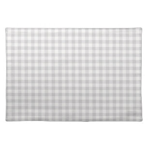 Gray Gingham Woven Cotton Placemat