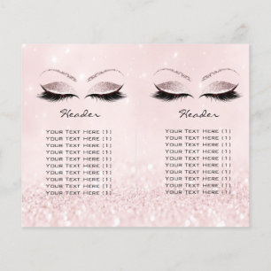 Gray Glitter Makeup Eye Lash Prices Leaflet Logo Flyer