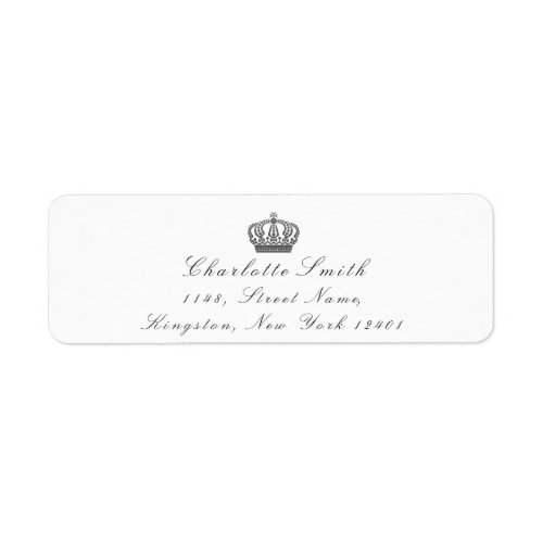 Gray Glitter RSVP Crown Princess Bridal White Label