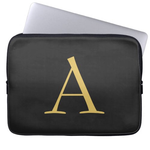Gray Gold Color Monogram Professional Laptop Sleeve