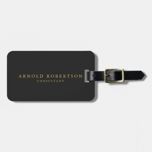 Gray Gold Color Professional Add Name Address Luggage Tag