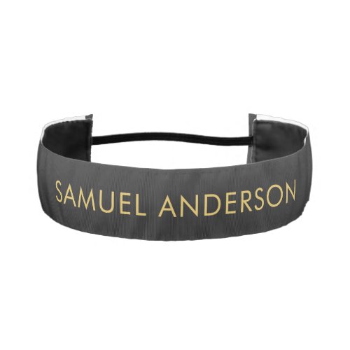 Gray Gold Color Professional Add Name Athletic Headband