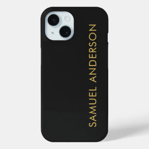 Gray Gold Color Professional Add Name iPhone 15 Case