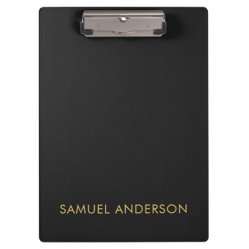 Gray Gold Color Professional Add Name Clipboard