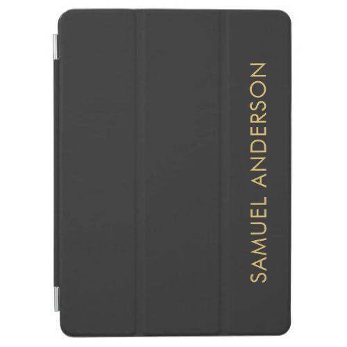 Gray Gold Color Professional Add Name iPad Air Cover