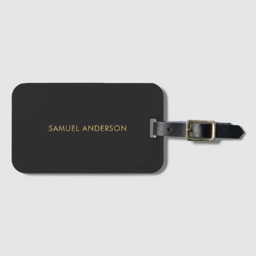 Gray Gold Color Professional Add Name Luggage Tag