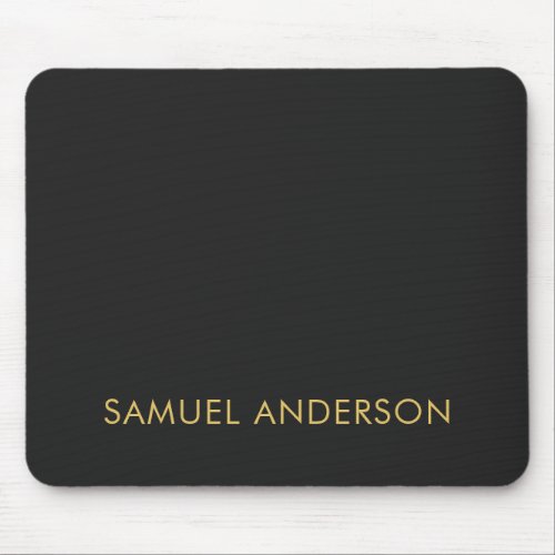 Gray Gold Color Professional Add Name Mouse Pad