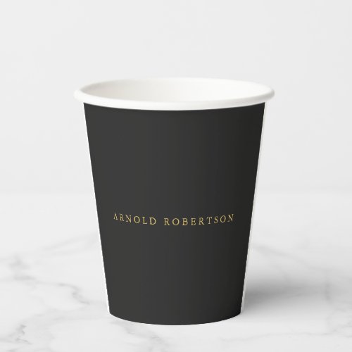 Gray Gold Color Professional Add Name Paper Cups