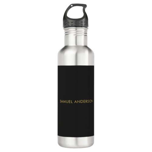 Gray Gold Color Professional Add Name Stainless Steel Water Bottle