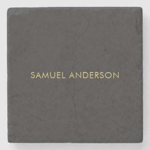 Gray Gold Color Professional Add Name Stone Coaster