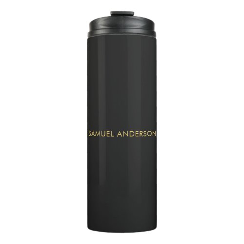 Gray Gold Color Professional Add Name Thermal Tumbler